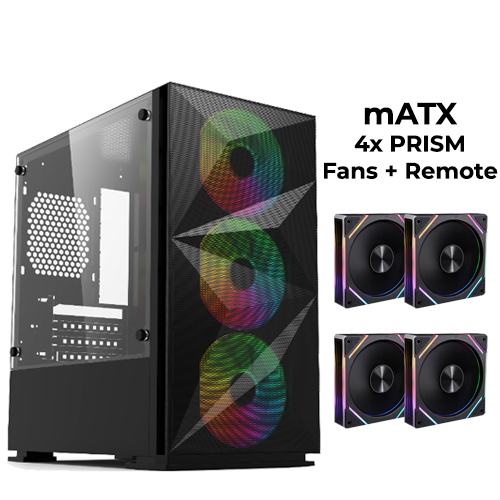 YGT B709 (Black) w/ 4x PRISM Fans + Remote