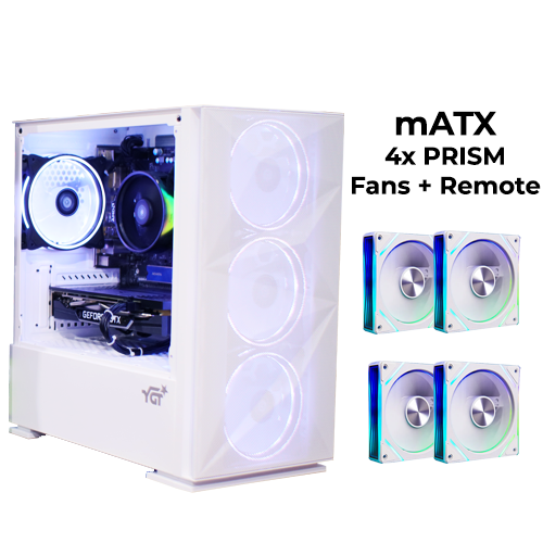YGT B709 (White) w/ 4x PRISM Fans + Remote