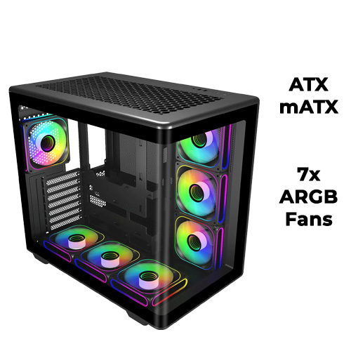 Cooler Master Elite 600 ATX (Black) w/ 7x ARGB Fans