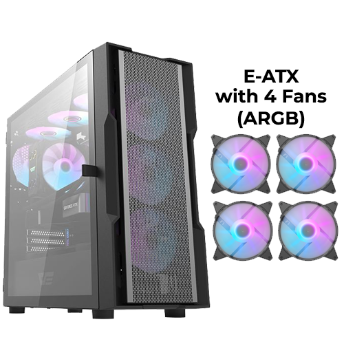 DarkFlash DK431 (Black) w/ 4pcs ARGB Fan