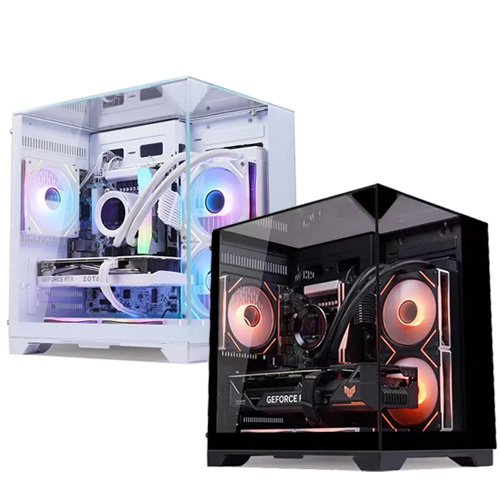GAMEKM S1 Buffoon Dual-Chamber (Black/White) (mATX)