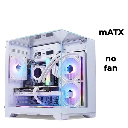 GAMEKM S1 Buffoon Dual-Chamber (White) (mATX)