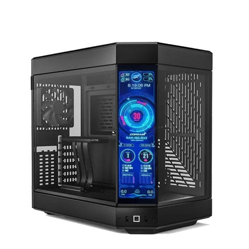 HYTE Y60 (Black) w/ 12.6 inch LCD Screen DIY Kit