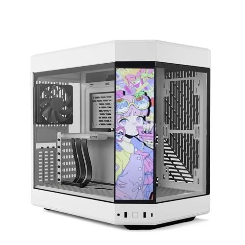HYTE Y60 (White) w/ 12.6 inch LCD Screen DIY Kit