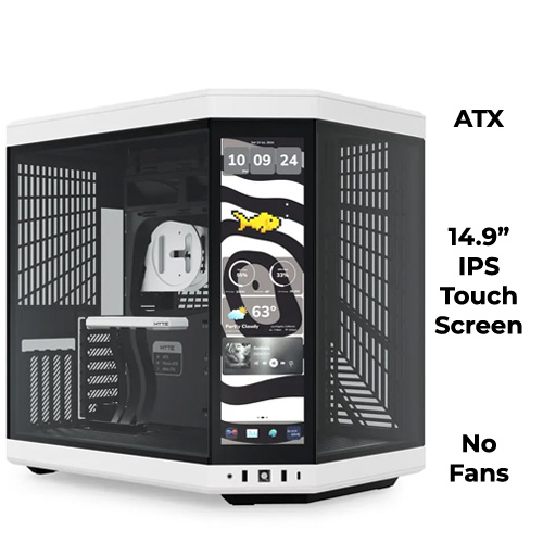 HYTE Y70 Touch Infinite (Panda) w/ 14.9inch IPS Touch Screen (ATX)