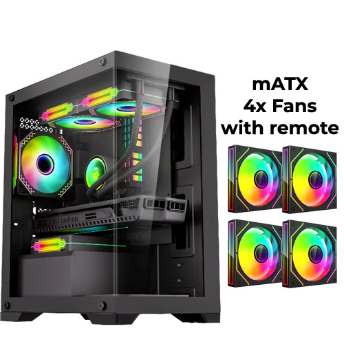 Inplay Openview V100 (Black) w/ 4x Seaview Fan + Remote