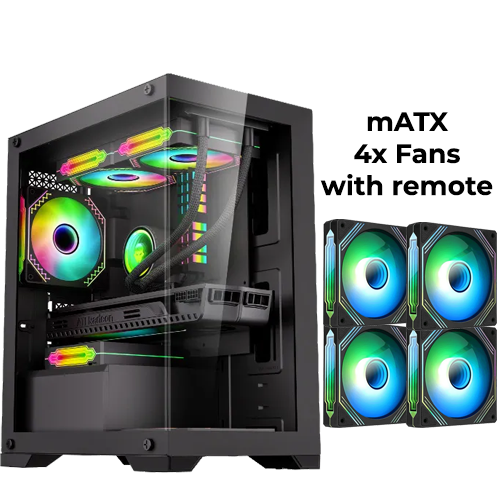 Inplay Openview V100 (Black) w/ 4x Openview Fan + Remote