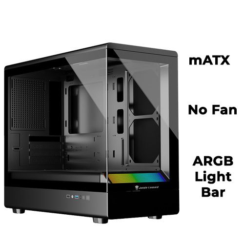 Jungle Leopard MS-01 (Black) Dual-Glass ARGB (mATX)