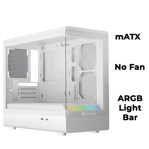 Jungle Leopard MS-01 (White) Dual-Glass ARGB (mATX)