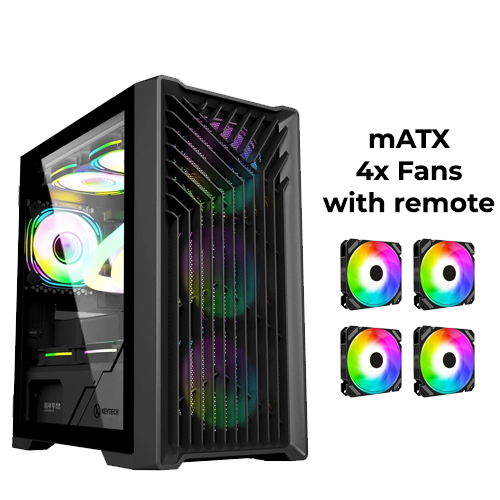 Keytech Cuirass (Black) w/ 4x Tornado Fans + Remote