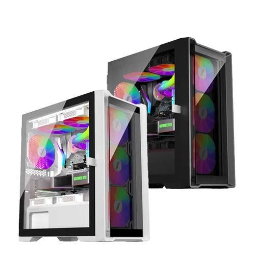 Keytech Visor TG (Black/White) (mATX)