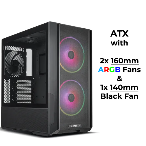 Lian Li LANCOOL 216 RGB (Black) w/ 3x Fan (ATX)