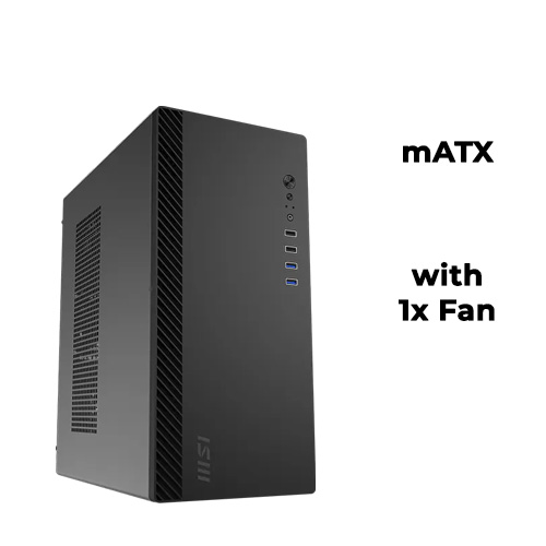 MSI PRO Shield M100P (mATX) w/ 1x Fan