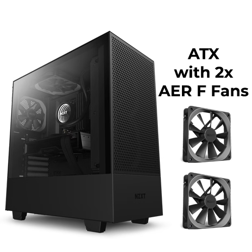NZXT H510 Flow (Black) w/ 2x Fan