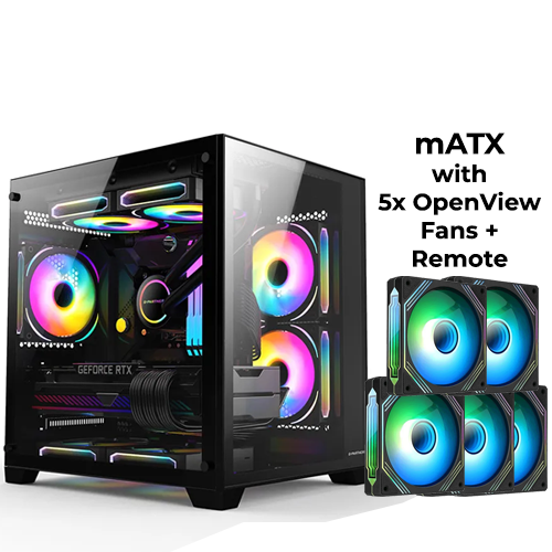 Robin Cube (Black) w/ 5x OpenView Fans + Remote