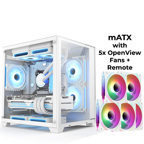 Robin Cube (White) w/ 5x OpenView Fans + Remote