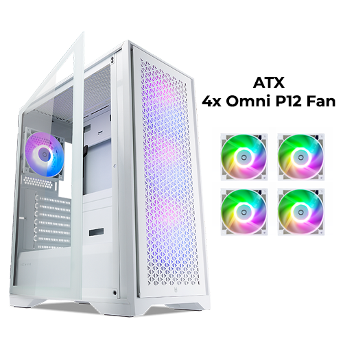 Tecware Neo Omni White w/ 4pcs ARGB Fan