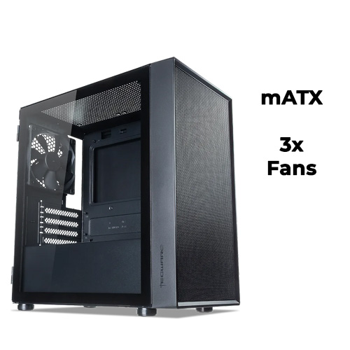 Tecware Nexus Air M2 (Black) w/ 3pcs Fan