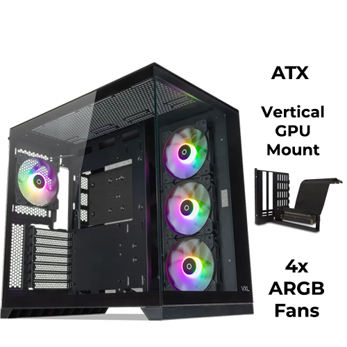 Tecware VXL EVO w/ 4x aRGB Fans + Vertical GPU Mount