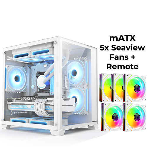 YGT N275 (White) w/ 5x Seaview Fans (mATX)