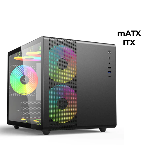 YGT V300 (Black) Mini Dual-Chamber (mATX/ITX)