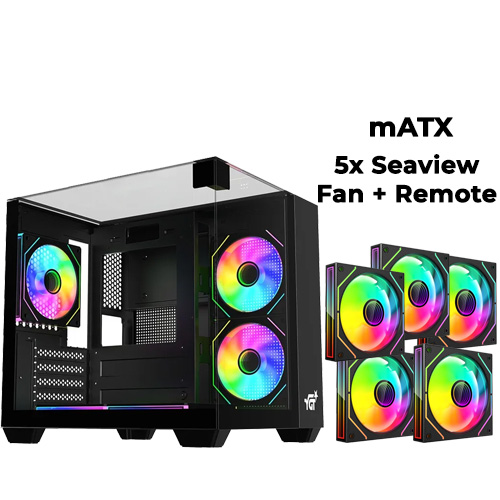 YGT X275M (Black) w/ 5x Cyber120 Fans (mATX)