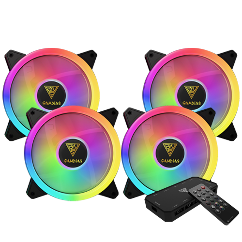 Gamdias Aeolus M2-1204R 4in1 ARGB Fan w/ remote