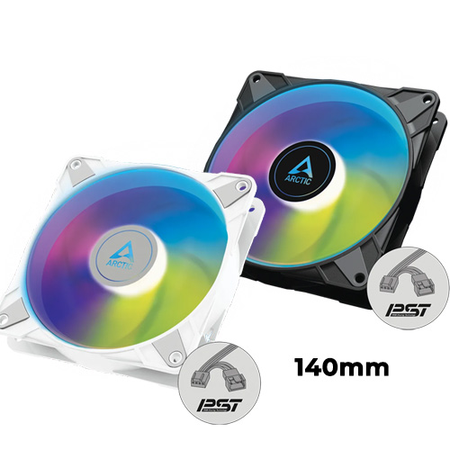Arctic P14 PWM PST ARGB (Black/White) 140mm Fan