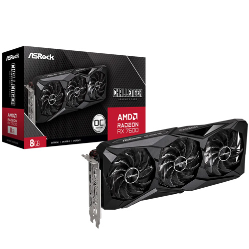ASRock RX 7600 Challenger PRO 8GB OC (TriFan)