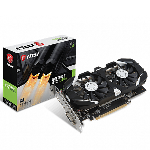 MSI GTX 1050Ti 4GB OCV1 (Dual-Fan)