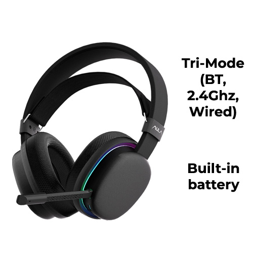 AULA G7 (Black) Wireless Tri-Mode (2.4GHz/BT/Wired) Headset