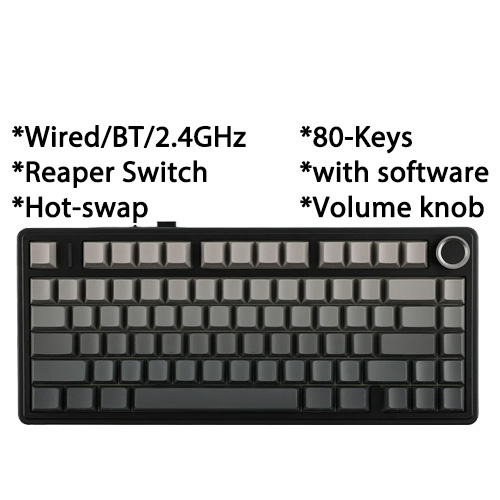 AULA F75 (Gradient Grey) Tri-Mode Mechanical Keyboard