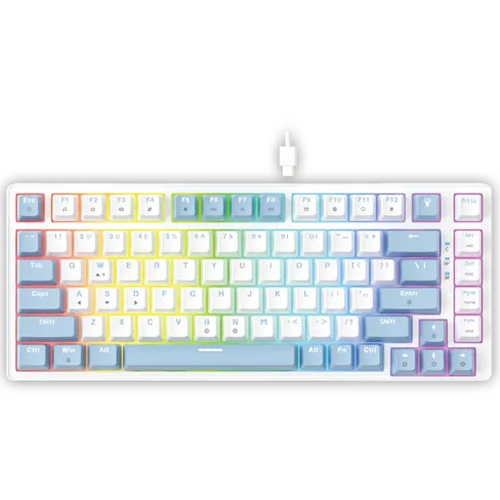 Fantech MK612 Atom X83 ARGB Mechanical Keyboard (White-Blue) (Taro Switch)