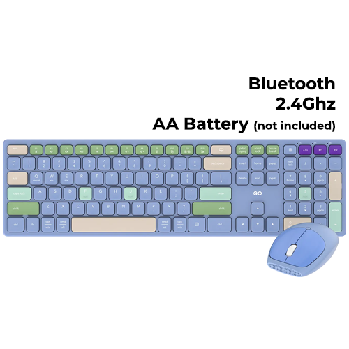 Fantech WK895 Go Pop Wireless Keyboard/Mouse (Blue) (2.4GHz/Bluetooth)