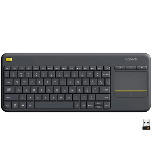 Logitech K400 Plus Wireless Touch Keyboard (Black) (2.4GHz)