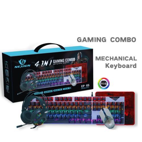Nexion 4in1 Mechanical KB/Gaming Mouse/Headset/Mousepad