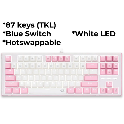 Redragon K611 Bes (White Pink)