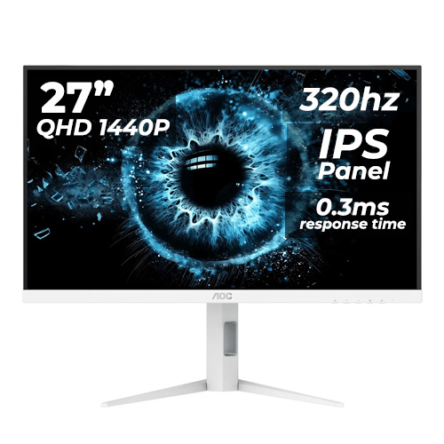 AOC Q27G4SL 27" IPS 320hz 1440P QHD 0.3ms (White)