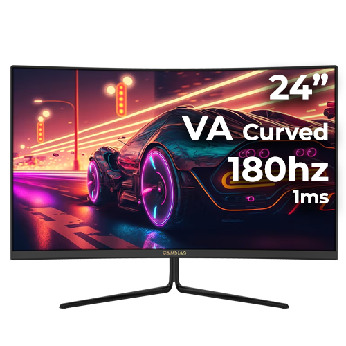 Gamdias Atlas HD24CIC 24" 180hz 1ms Curved (DP/HDMI)