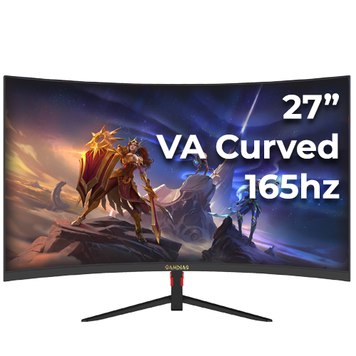 Gamdias Atlas HD27G 27" 165hz 1ms Curved (DP/HDMI)