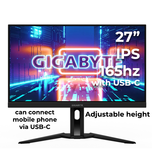 Gigabyte M27F-A 27" 165hz IPS 1ms (DP/HDMI/Speaker)