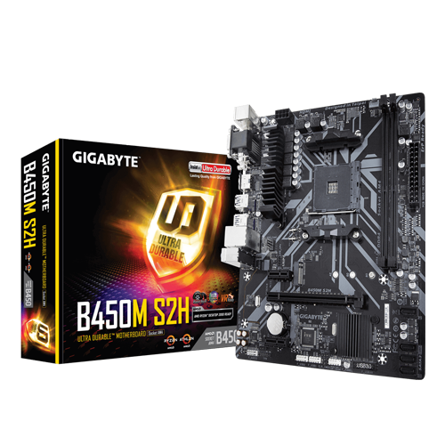 Gigabyte B450M S2H (VGA/HDMI/DVI)