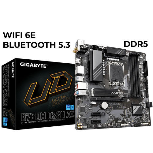 Gigabyte B760M DS3H AX DDR5 (WiFi/BT) (XMP)