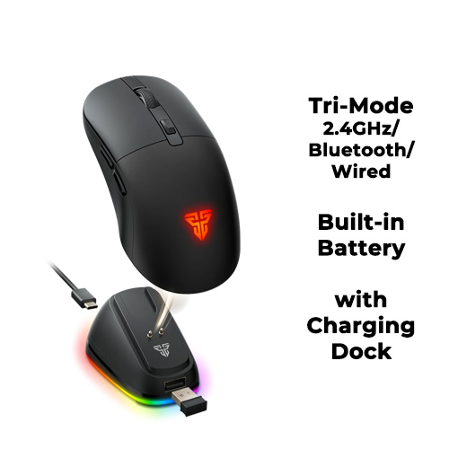 Fantech WG9RD Kanata Tri-Mode (Black) Wireless Gaming Mouse