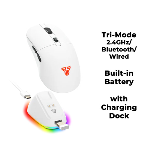 Fantech WG9RD Kanata Tri-Mode (White) Wireless Gaming Mouse