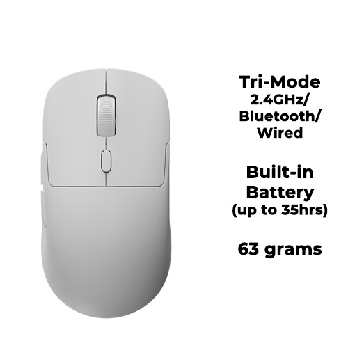 Tecware EX2 (White) Tri-Mode Wireless Gaming Mouse