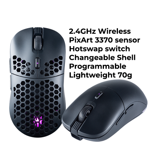 Tecware Pulse Elite (Black) 2.4GHz Wireless Mouse