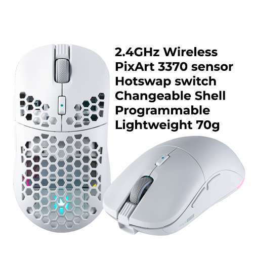 Tecware Pulse Elite (White) 2.4GHz Wireless Mouse