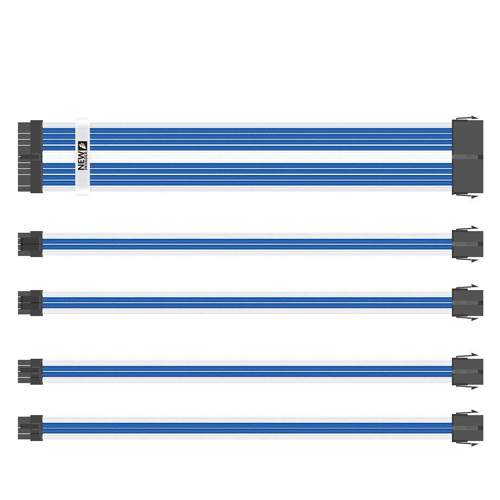 1stPlayer Sleeved Cable Extensions (White-Blue)