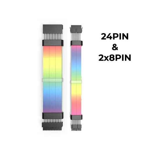DarkFlash 24PIN, 2x8PIN ARGB Extension Cables (Bundle)